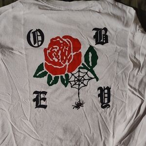 Obey White Tee with Black Label